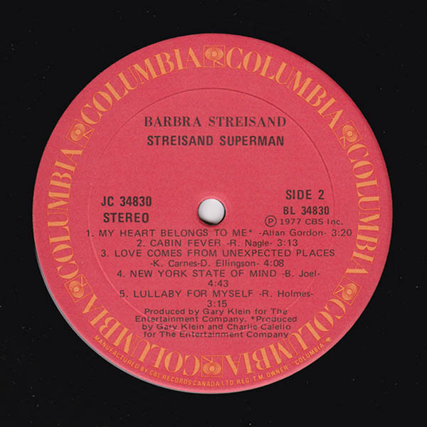 Barbra Streisand - Streisand Superman | Columbia (JC 34830) - 3 Barbra Streisand - Streisand Superman | Columbia (JC 34830) - 3