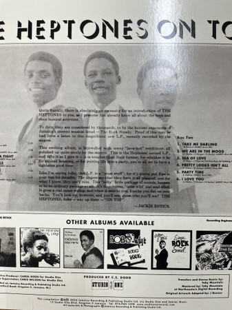 The Heptones - On Top | Studio One (CLD-LP 7021) - 3 The Heptones - On Top | Studio One (CLD-LP 7021) - 3