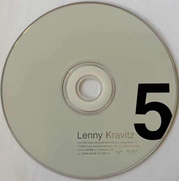 Lenny Kravitz - 5 | Virgin (7243 8 47758 2 7) - 3 Lenny Kravitz - 5 | Virgin (7243 8 47758 2 7) - 3