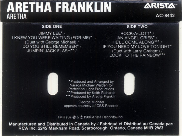 Aretha Franklin - Aretha [Cassette] | Arista (AC-8442) - 2