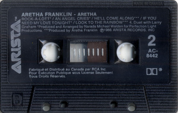 Aretha Franklin - Aretha [Cassette] | Arista (AC-8442) - 4