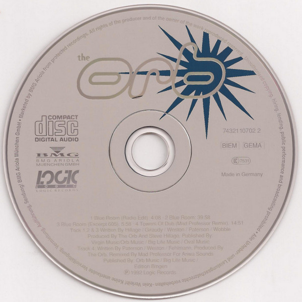 The Orb - Blue Room | Logic Records (74321 10702 2) - 3 The Orb - Blue Room | Logic Records (74321 10702 2) - 3