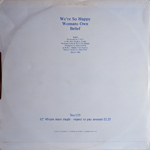 The Danse Society - We're So Happy | Society Records (Soc123) - 2 The Danse Society - We're So Happy | Society Records (Soc123) - 2