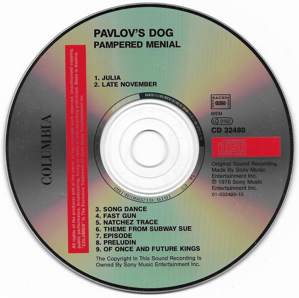 Pavlov's Dog - Pampered Menial | Columbia (CD 32480) - 3