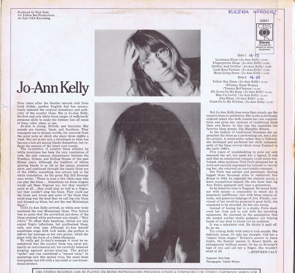 Jo-Ann Kelly - Jo-Ann Kelly | CBS (S 63841) - 2 Jo-Ann Kelly - Jo-Ann Kelly | CBS (S 63841) - 2