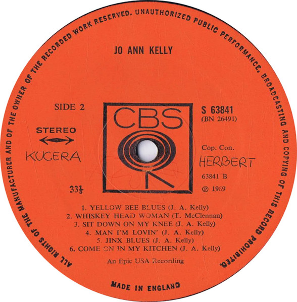 Jo-Ann Kelly - Jo-Ann Kelly | CBS (S 63841) - 4 Jo-Ann Kelly - Jo-Ann Kelly | CBS (S 63841) - 4