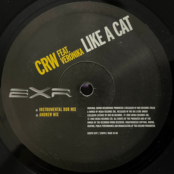 CRW Feat. Veronika - Like A Cat | BXR UK (BXRPB 0397) - 4 CRW Feat. Veronika - Like A Cat | BXR UK (BXRPB 0397) - 4