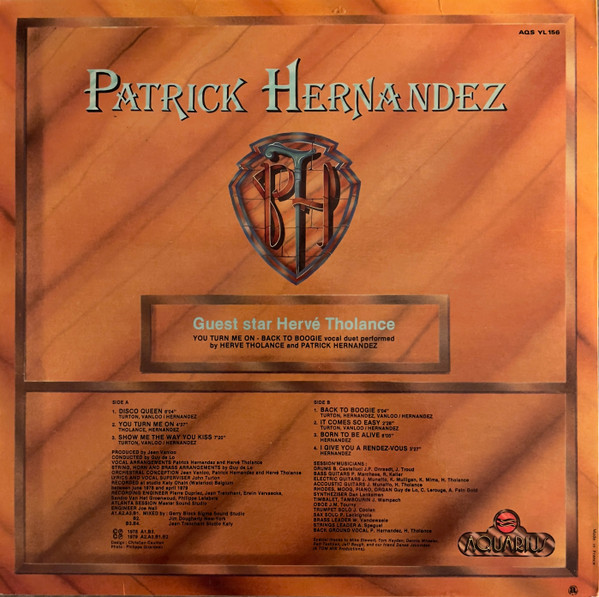 Patrick Hernandez - Born To Be Alive | Aquarius (AQS YL 156) - 2 Patrick Hernandez - Born To Be Alive | Aquarius (AQS YL 156) - 2