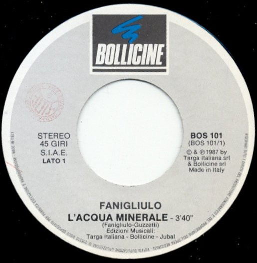 Franco Fanigliulo - L'Acqua Minerale | Bollicine (BOS 101) - 3