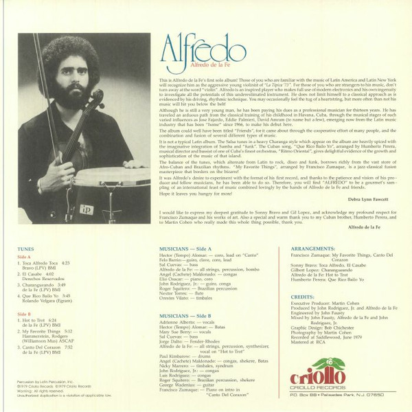 Alfredo De La Fé - Alfredo | Mr Bongo (MRBLP 310) - 2 Alfredo De La Fé - Alfredo | Mr Bongo (MRBLP 310) - 2