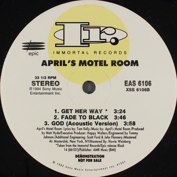 April's Motel Room - Black 14 | Immortal Records (EAS 6106) - main