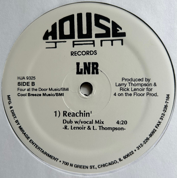 LNR - Reachin' | House Jam Records (HJA 9325) - 2 LNR - Reachin' | House Jam Records (HJA 9325) - 2