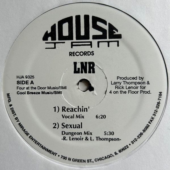 LNR - Reachin' | House Jam Records (HJA 9325) - main LNR - Reachin' | House Jam Records (HJA 9325) - main