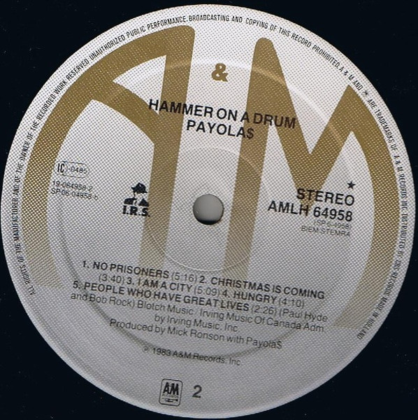 Payola$ - Hammer On A Drum | A&M Records (AMLH 64958) - 4 Payola$ - Hammer On A Drum | A&M Records (AMLH 64958) - 4