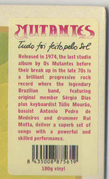Os Mutantes - Tudo Foi Feito Pelo Sol | ViNiLiSSSiMO (MR-SSS 561) - 2
