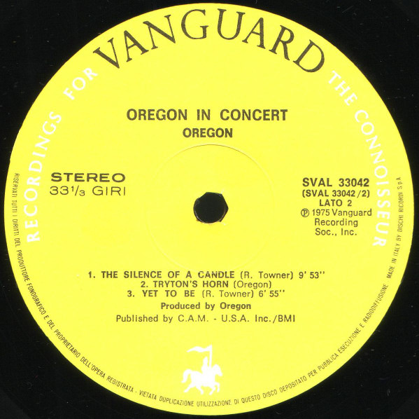 Oregon - In Concert | Vanguard (SVAL 33042) - 4 Oregon - In Concert | Vanguard (SVAL 33042) - 4