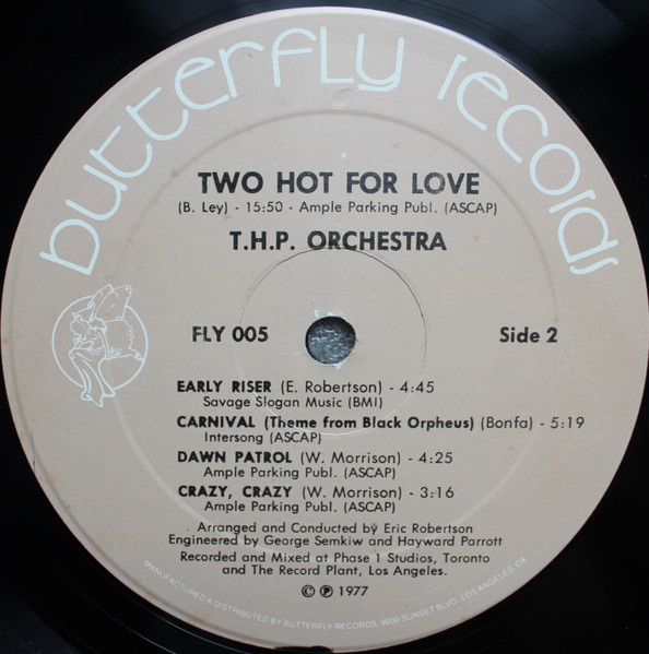 THP Orchestra - Two Hot For Love | Butterfly Records (FLY 005) - 4 THP Orchestra - Two Hot For Love | Butterfly Records (FLY 005) - 4