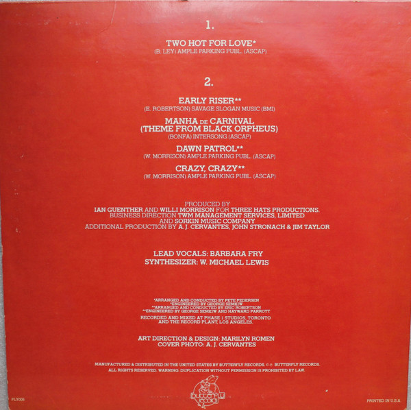 THP Orchestra - Two Hot For Love | Butterfly Records (FLY 005) - 2 THP Orchestra - Two Hot For Love | Butterfly Records (FLY 005) - 2