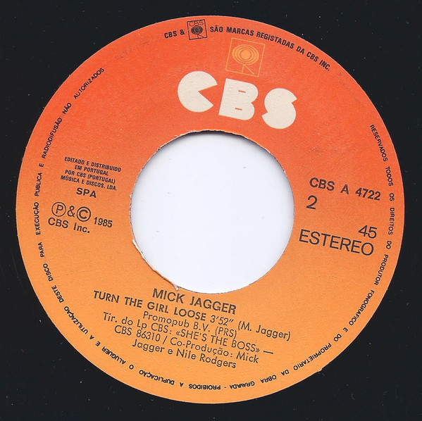 Mick Jagger - Just Another Night | CBS (A 4722) - 4