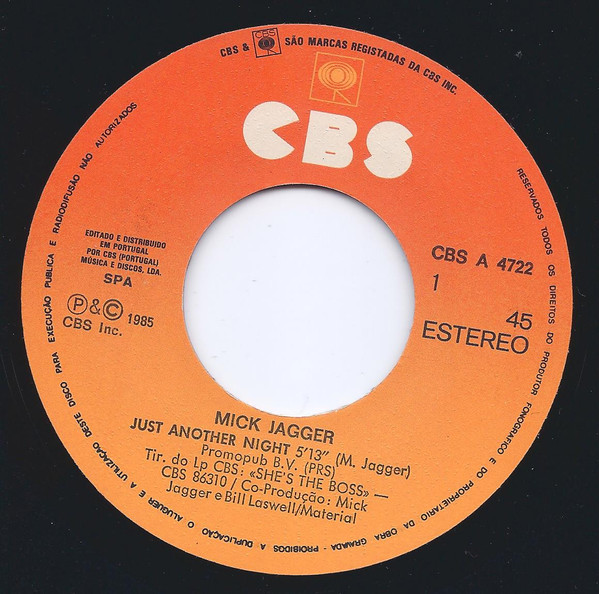 Mick Jagger - Just Another Night | CBS (A 4722) - 3
