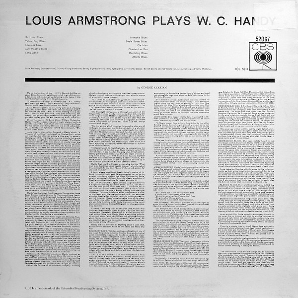 Louis Armstrong - Louis Armstrong Plays W. C. Handy | CBS (52067) - 2