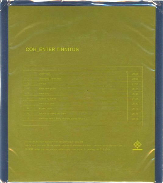 CoH - Enter Tinnitus | Rastermusic (cdr015) - main CoH - Enter Tinnitus | Rastermusic (cdr015) - main