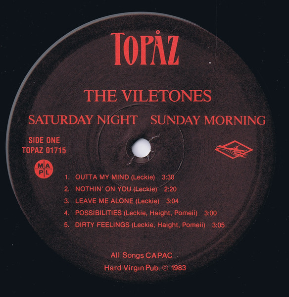 The Viletones - Saturday Night Sunday Morning | Topaz (01715) - 3 The Viletones - Saturday Night Sunday Morning | Topaz (01715) - 3