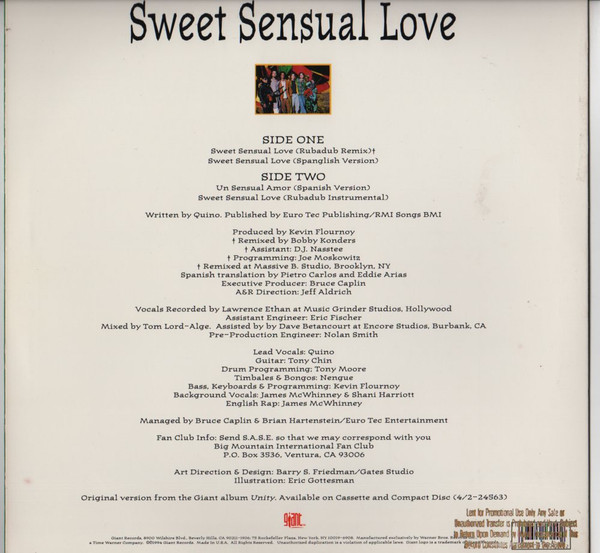 Big Mountain - Sweet Sensual Love | Giant Records (0-41629) - main Big Mountain - Sweet Sensual Love | Giant Records (0-41629) - main