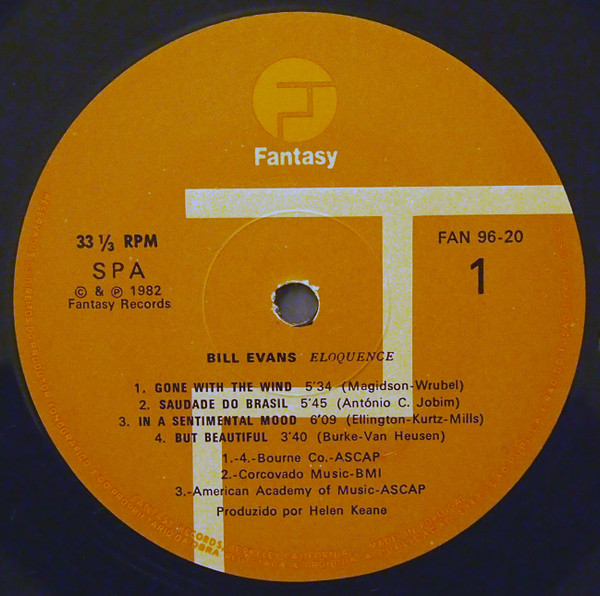 Bill Evans - Eloquence | Fantasy (FAN 96-20) - 2