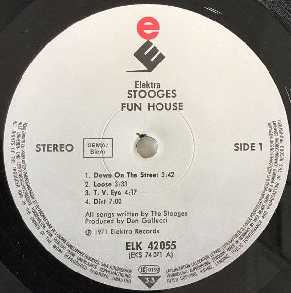 The Stooges - Fun House | Elektra (ELK 42 055) - 3 The Stooges - Fun House | Elektra (ELK 42 055) - 3