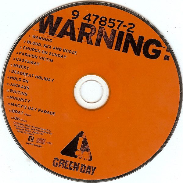 Green Day - Warning: [CD - 1st Japan Press - 2000 - Mint/Mint] | Reprise Records (WPCR-10850) - 4