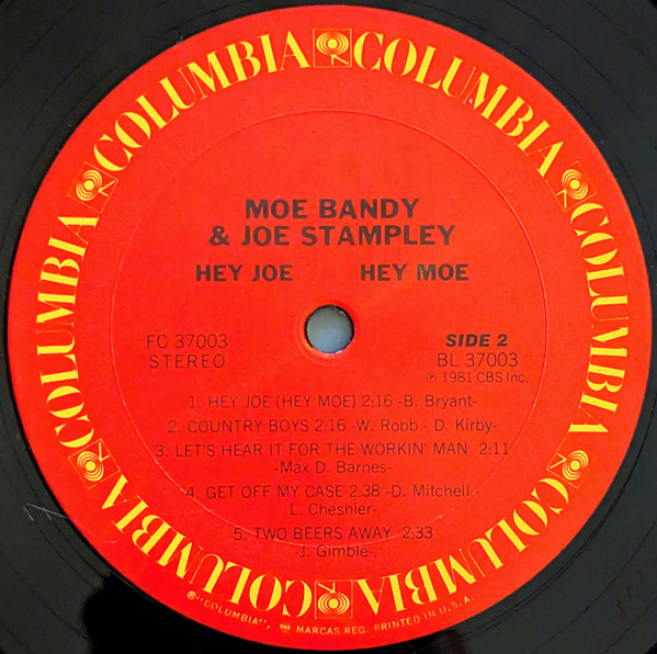 Moe Bandy & Joe Stampley - Hey Joe! Hey Moe! | Columbia (FC 37003) - 3 Moe Bandy & Joe Stampley - Hey Joe! Hey Moe! | Columbia (FC 37003) - 3