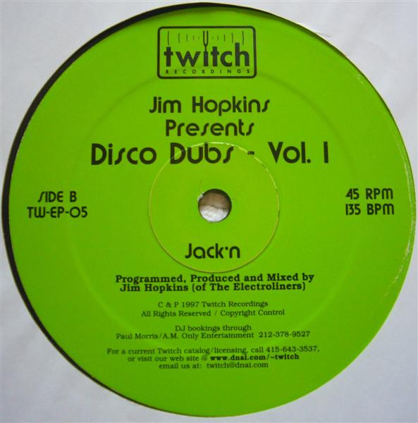 Jim Hopkins - Disco Dubs - Vol. I | Twitch Recordings (TW-EP-05) - 2