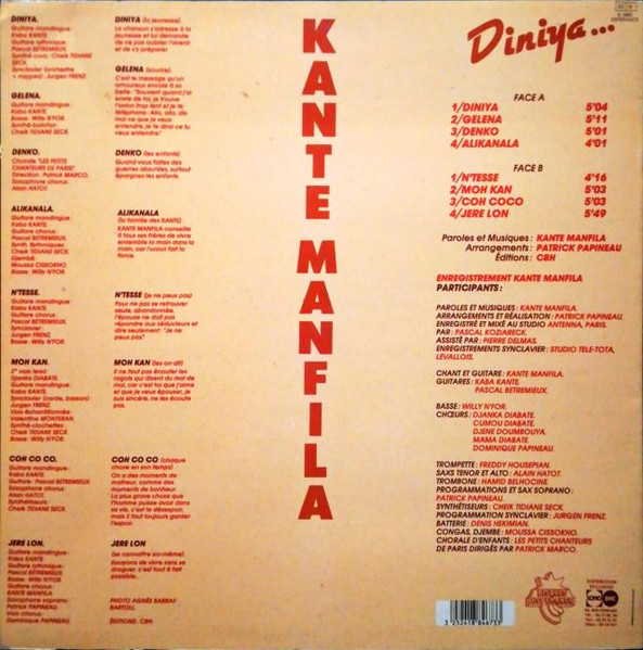 Kante Manfila - Diniya | Disques Espérance (ESP 8467) - 2