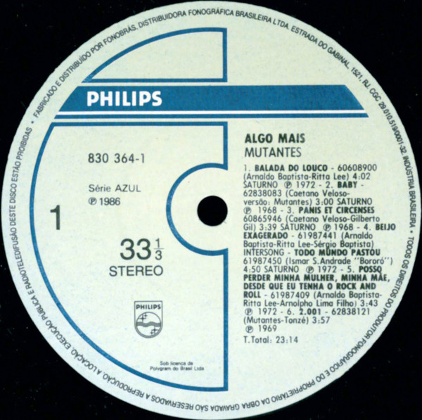 Os Mutantes - Algo Mais | Philips (830364-1) - 3