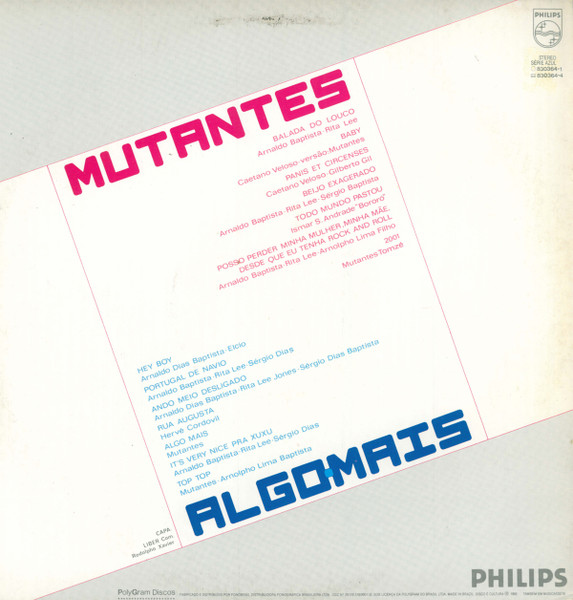 Os Mutantes - Algo Mais | Philips (830364-1) - 2