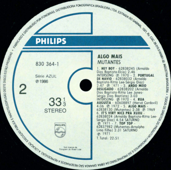 Os Mutantes - Algo Mais | Philips (830364-1) - 4