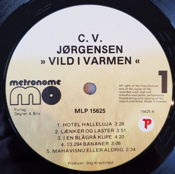 C. V. Jørgensen - Vild I Varmen | Metronome (MLP 15625) - 3