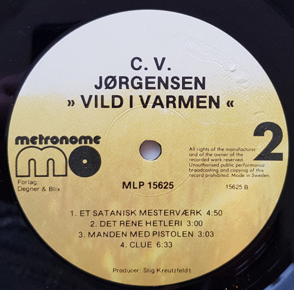 C. V. Jørgensen - Vild I Varmen | Metronome (MLP 15625) - 4