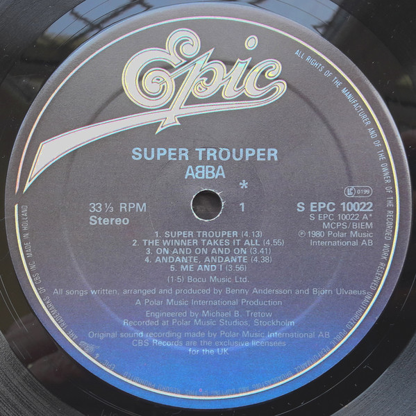 ABBA - Super Trouper | Epic (EPC 10022) - 3