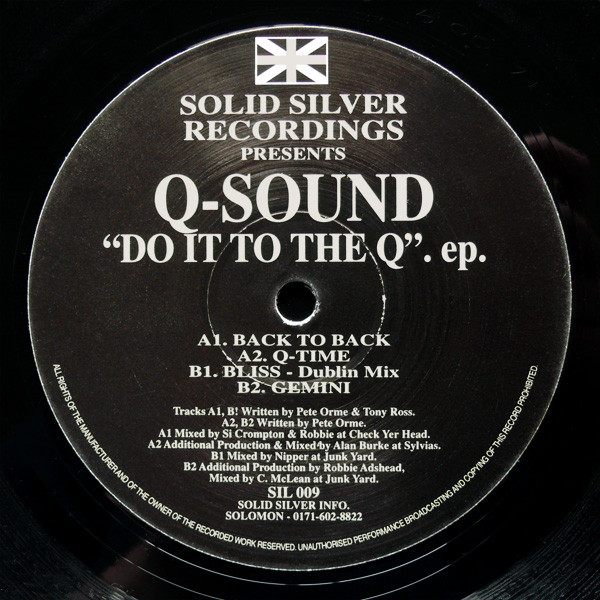 Q-Sound - "Do It To The Q". Ep. | Solid Silver Recordings (SIL 009) - main