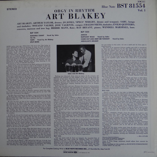 Art Blakey - Orgy In Rhythm (Volume One) | Blue Note (BST 81554) - 3