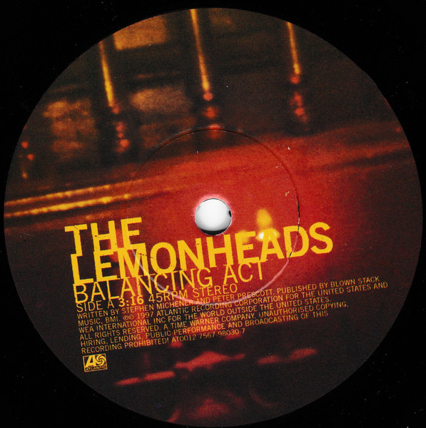 The Lemonheads - Balancing Act / Galveston 7" | Atlantic (AT0012) - 3 The Lemonheads - Balancing Act / Galveston 7" | Atlantic (AT0012) - 3