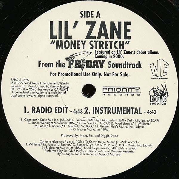 Lil' Zane - Money Stretch | Priority Records (SPRO 81296)