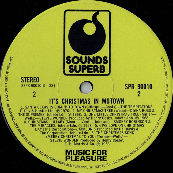Various - It's Christmas In Motown | Music For Pleasure (SPR 90010) - 4 Various - It's Christmas In Motown | Music For Pleasure (SPR 90010) - 4