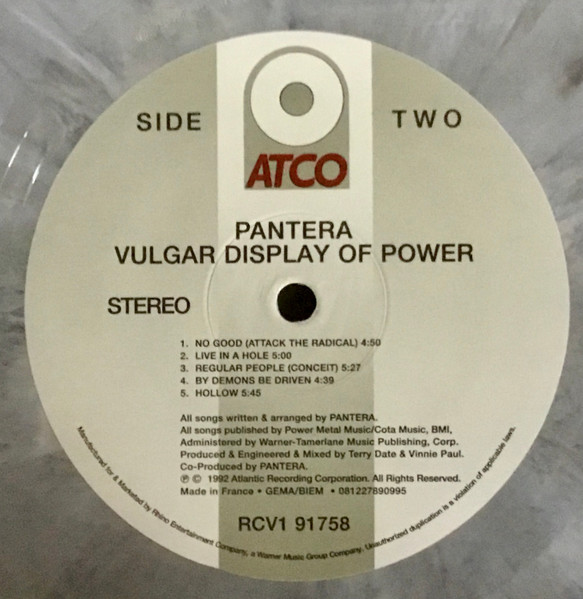 Pantera - Vulgar Display Of Power | Rhino Records (RCV1 91758) - 3