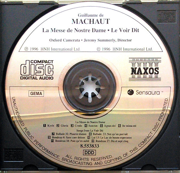 Guillaume de Machaut - Oxford Camerata , Jeremy Summerly - La Messe De Nostre Dame ・ Songs From Le Voir Dit | Naxos (8.553833) - 3 Guillaume de Machaut - Oxford Camerata , Jeremy Summerly - La Messe De Nostre Dame ・ Songs From Le Voir Dit | Naxos (8.553833) - 3