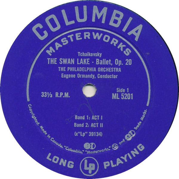 Pyotr Ilyich Tchaikovsky / The Philadelphia Orchestra , Eugene Ormandy - The Swan Lake - Ballet, Op. 20 [Vinyl] | Columbia Masterworks (ML 5201) - 3