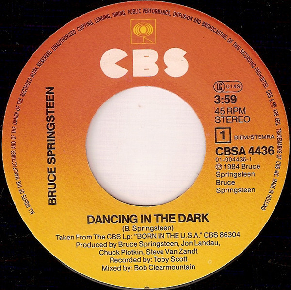 Bruce Springsteen - Dancing In The Dark | CBS (A-4436) - 3