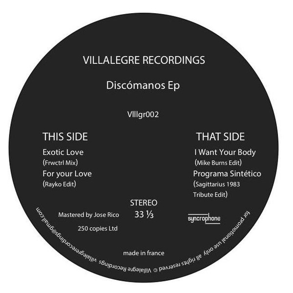 Various - Discómanos Ep | Villalegre Recordings (Vlllgr002)